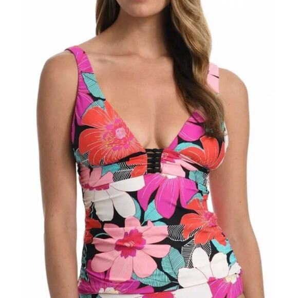 La Blanca In Full Bloom Tankini 6 NWT - Picture 1 of 4